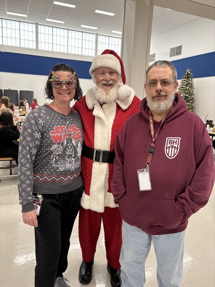 Santa's checked in, smiles around, the IS/MS students are ready to enjoy their holiday break!