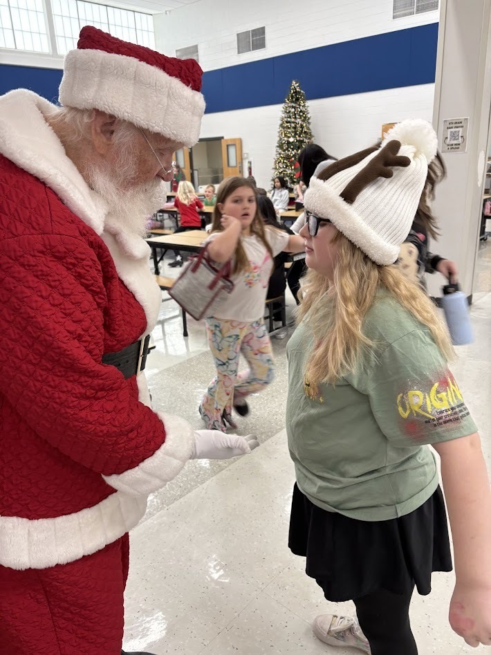 Santa's checked in, smiles around, the IS/MS students are ready to enjoy their holiday break!