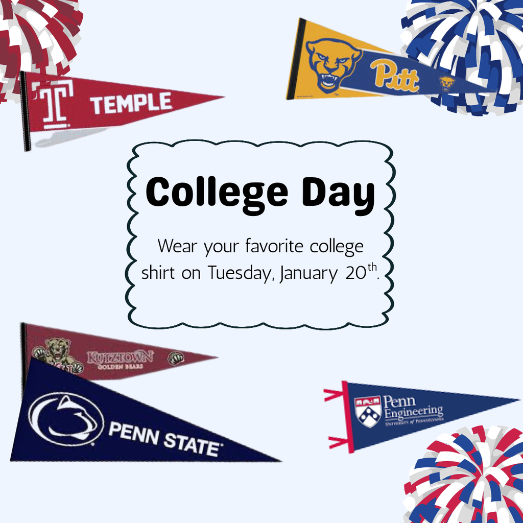 College Day 1/20 Wear your favorite college shirt 