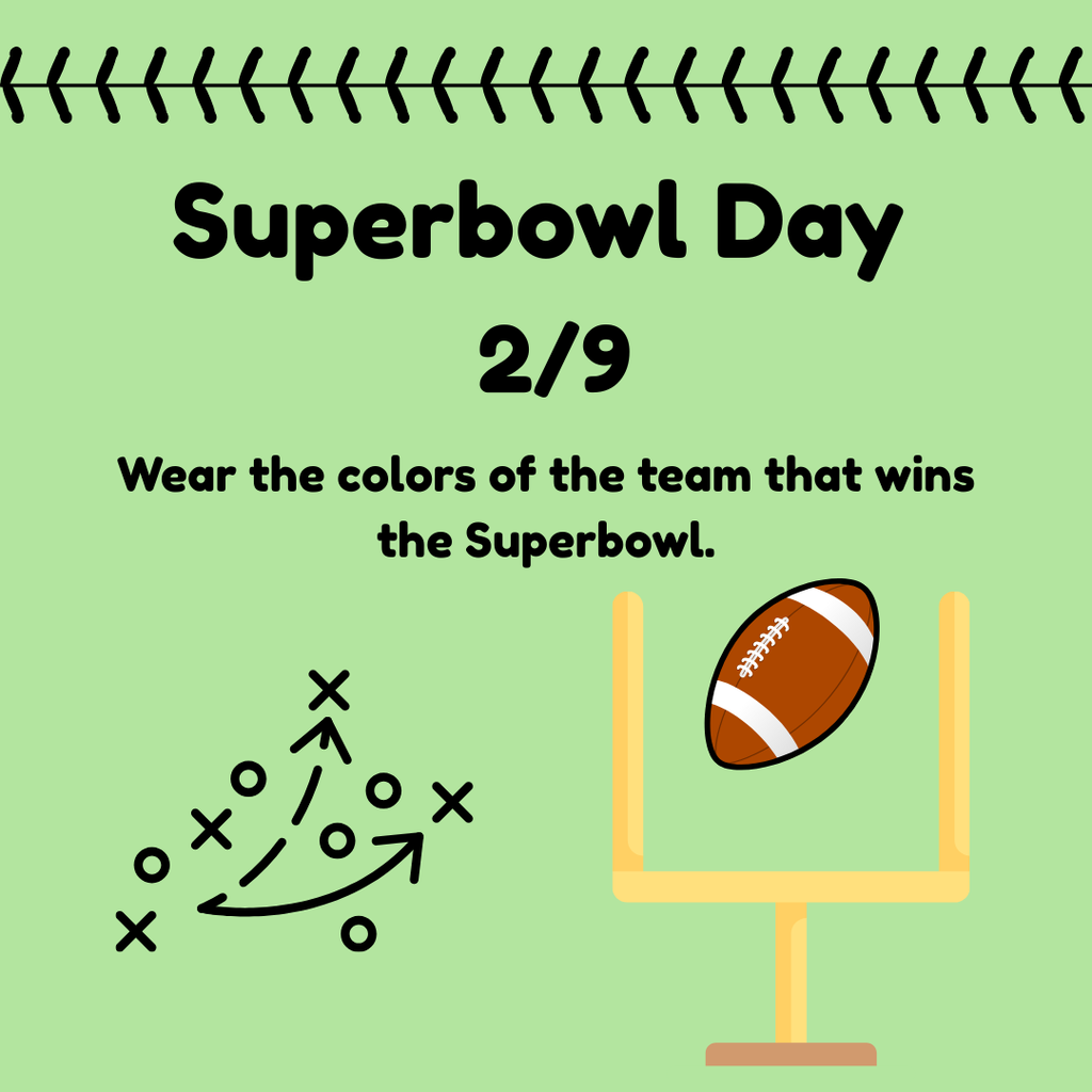 Superbowl Day , Wear the colors of this winning team 2/9 