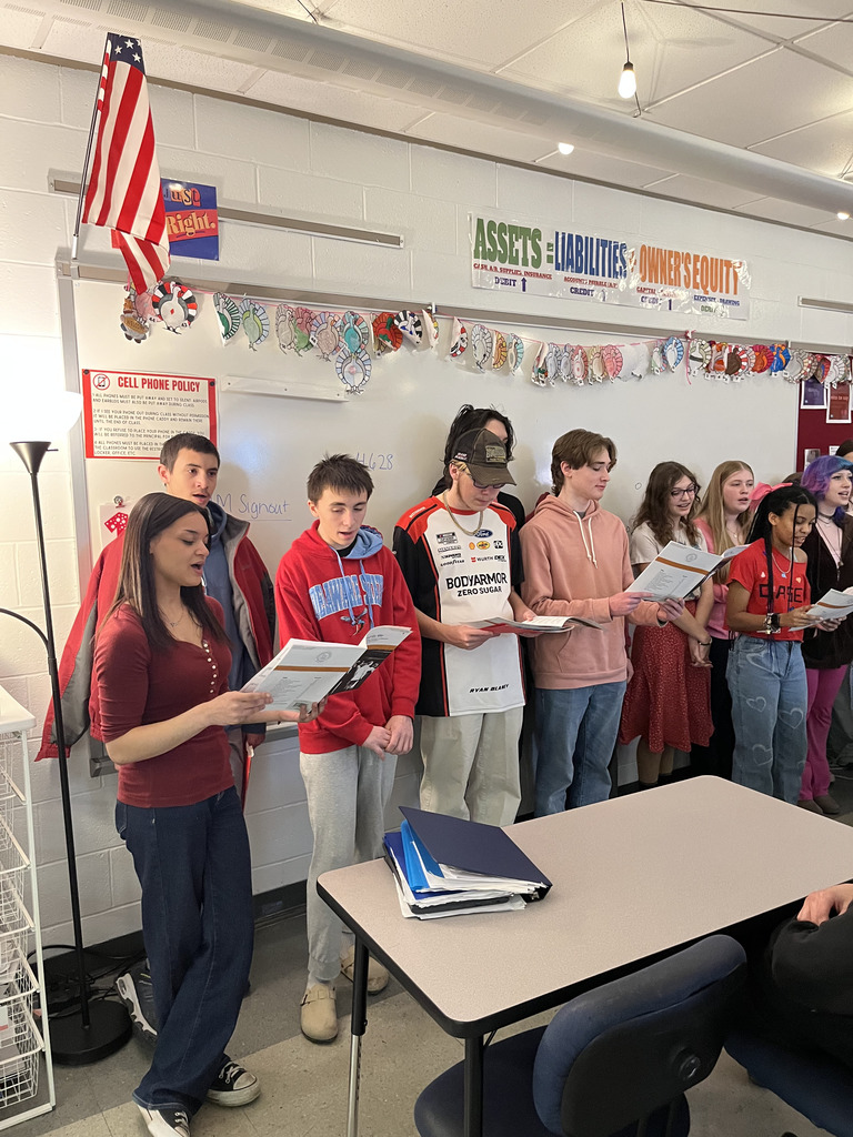 BHHS Chamber Singers performing Singing Valentines