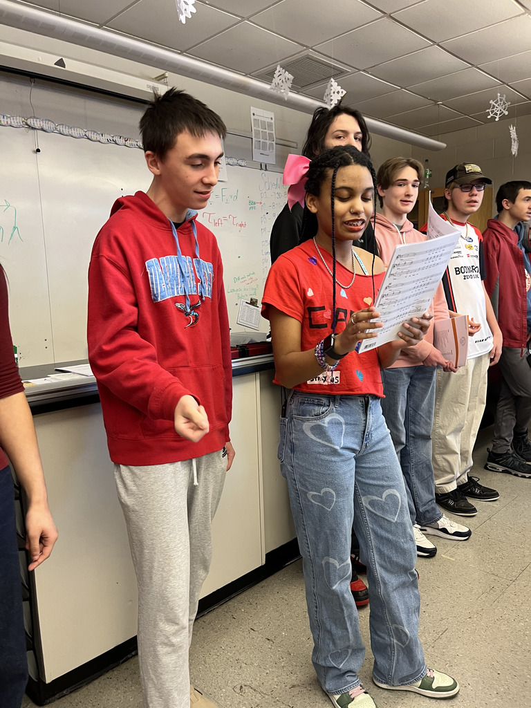 BHHS Chamber Singers performing Singing Valentines