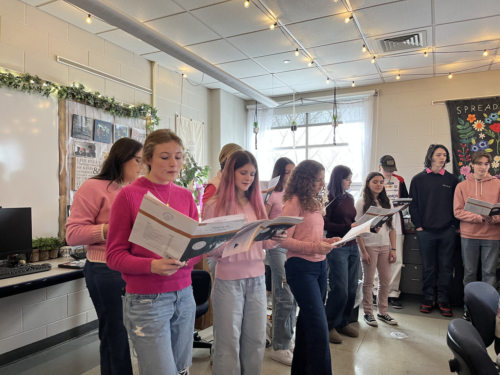 BHHS Chamber Singers performing Singing Valentines