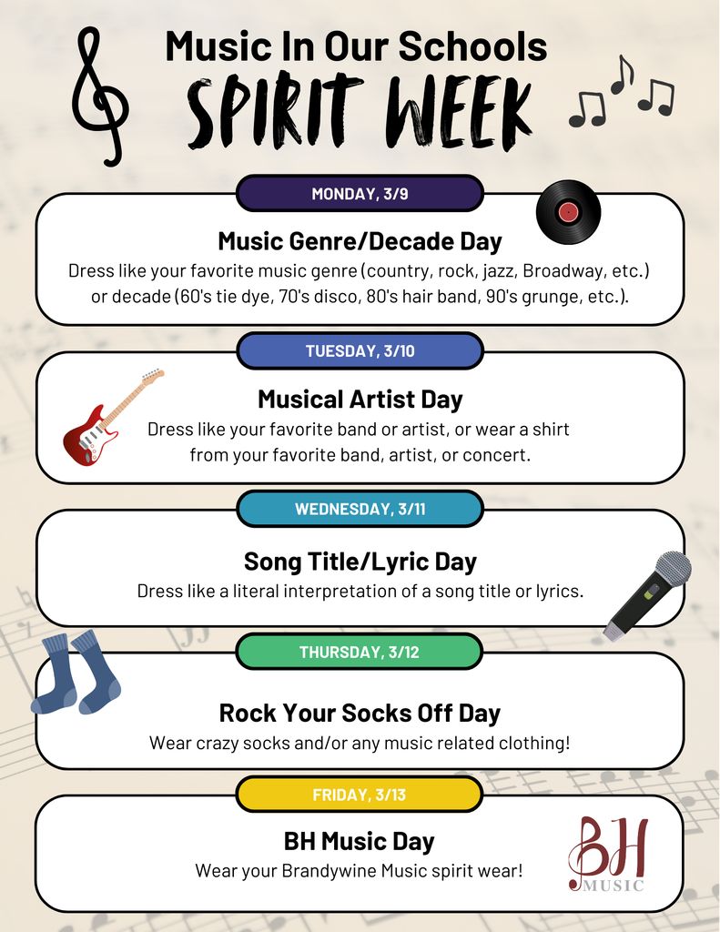 Music In Our Schools Spirit Week Poster