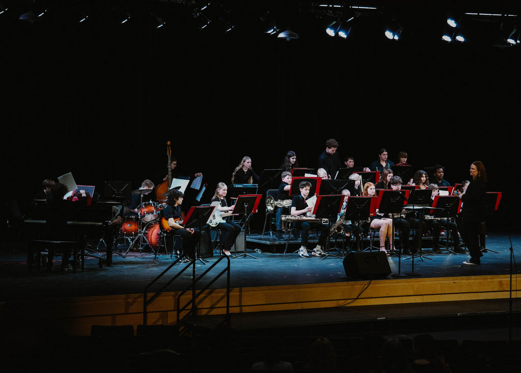 Middle School Jazz Band performing at MIOS