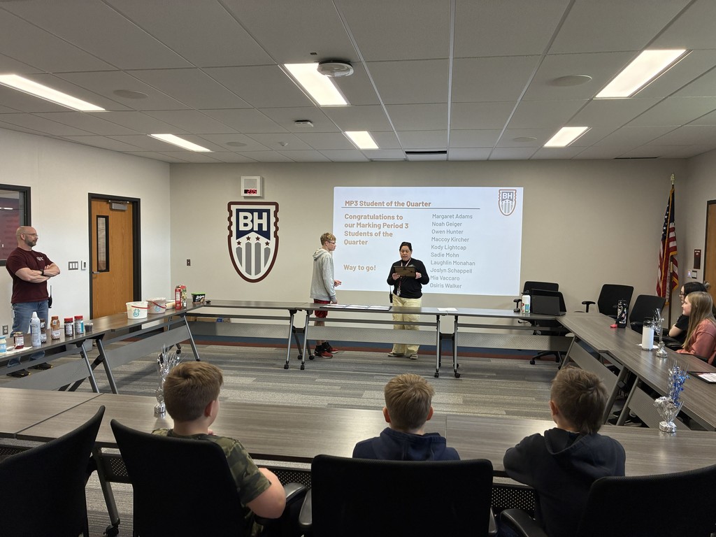 student receiving award