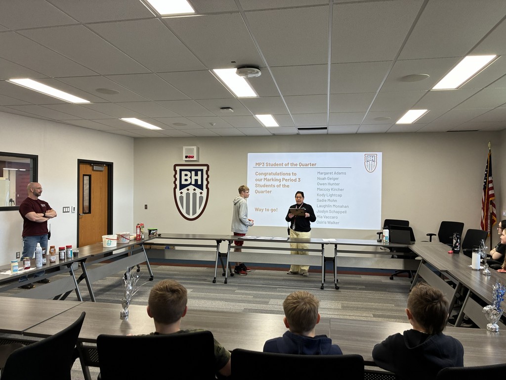 student receiving award