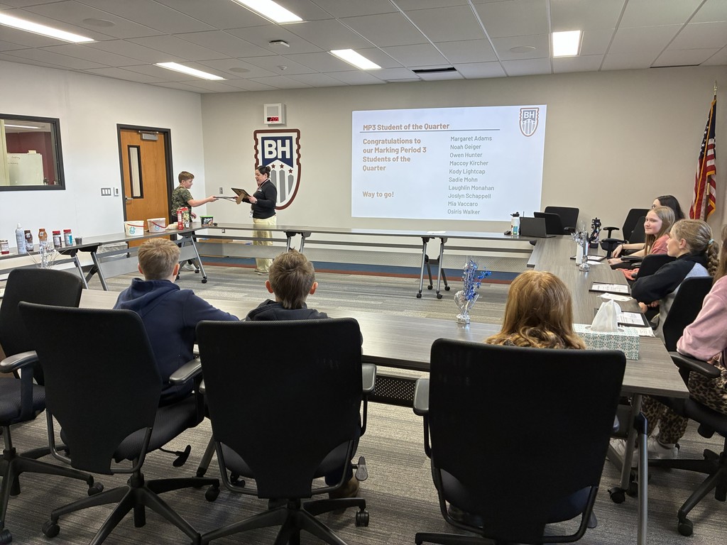 student receiving award