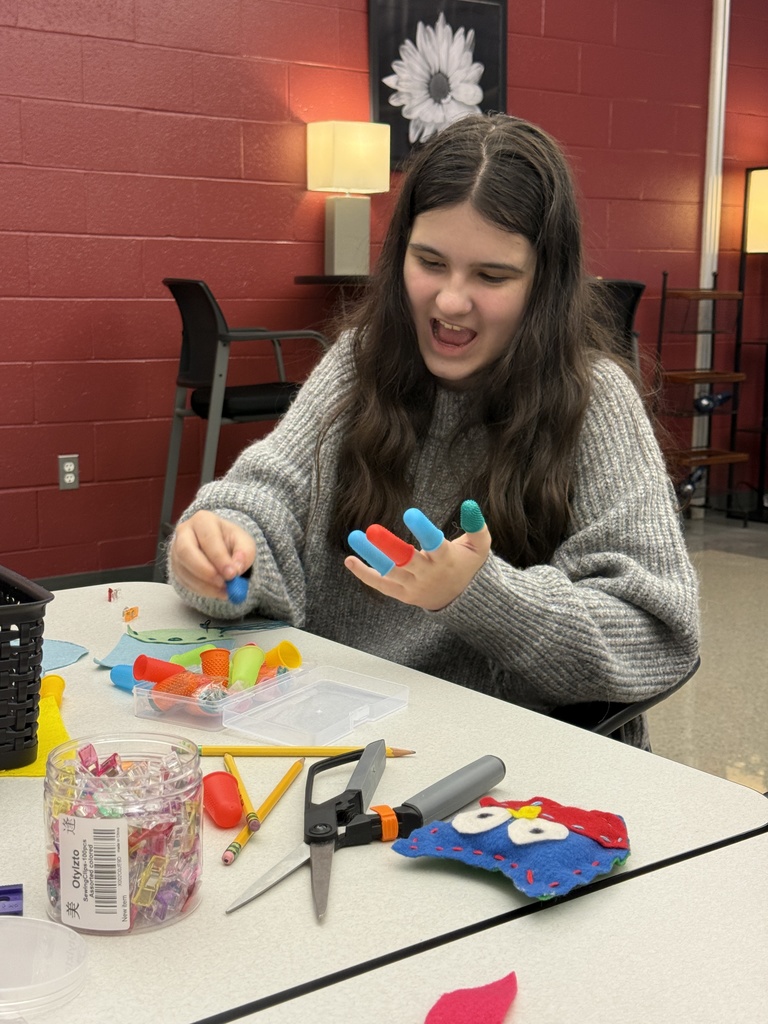 Students enjoyed learning about the various supplies that make sewing safe and fun.