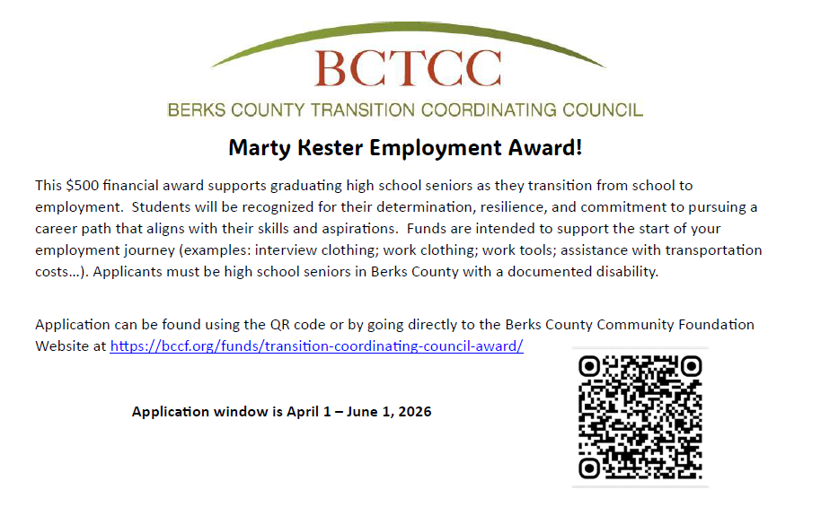 BCTCC Marty Kester Award Information