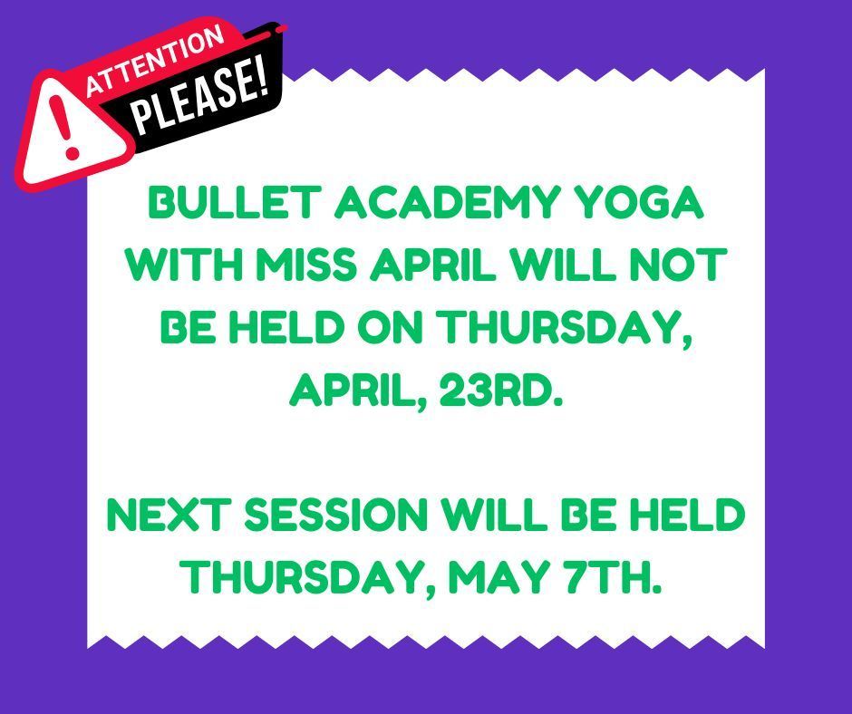 Bullet Academy Event Cancellation