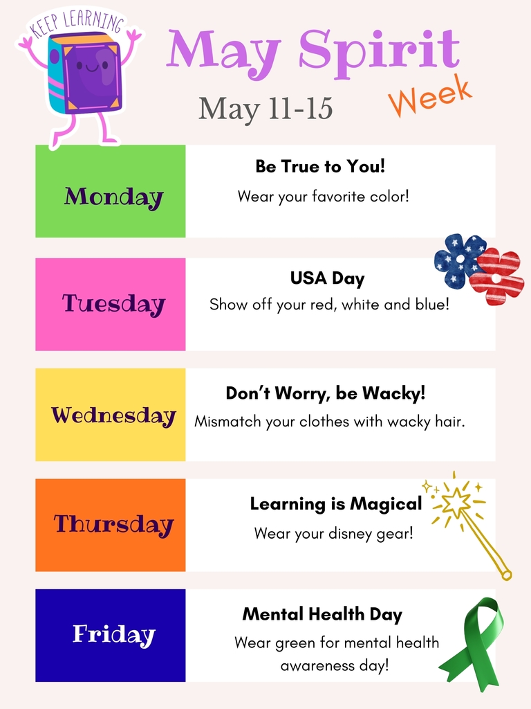 May Spirit Week Flyer 