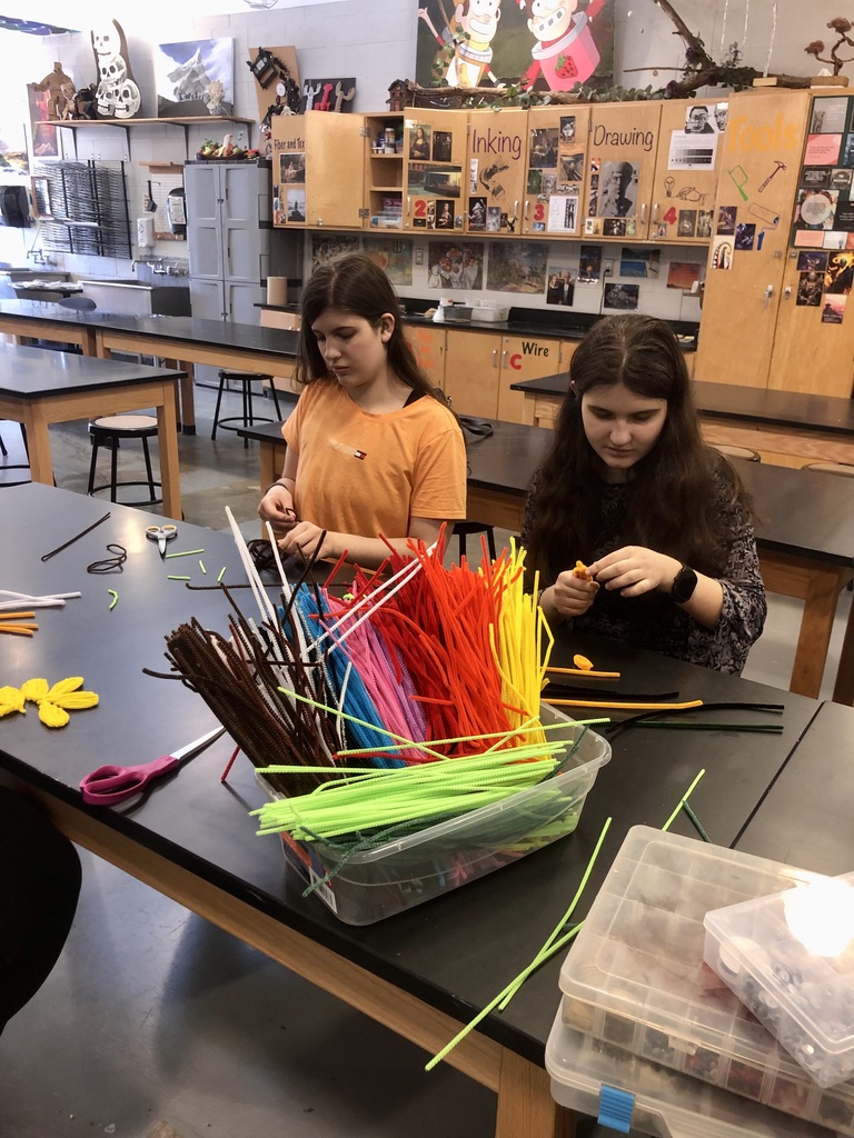 Playing with color and shape to create 3D sculptures.