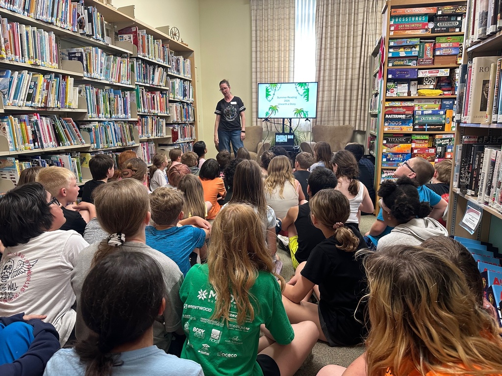 students at the library