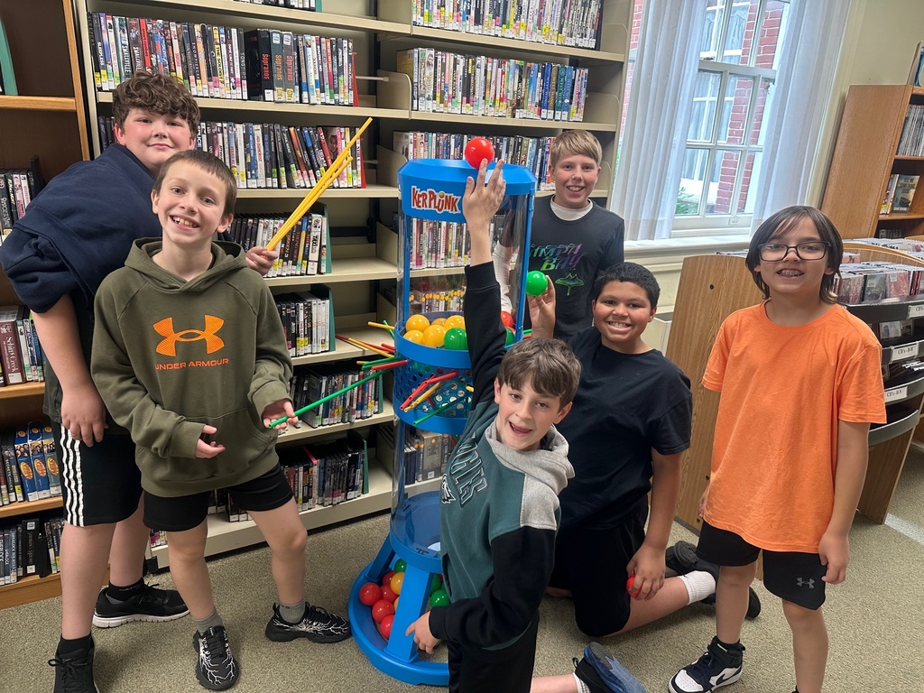 students at the library