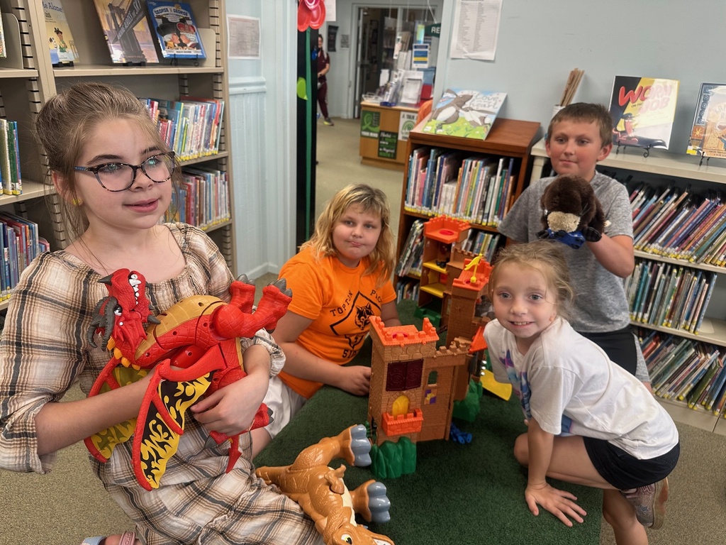 students at the library