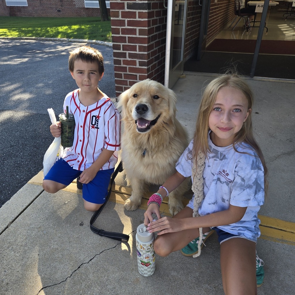 Toby greetings at morning drop off