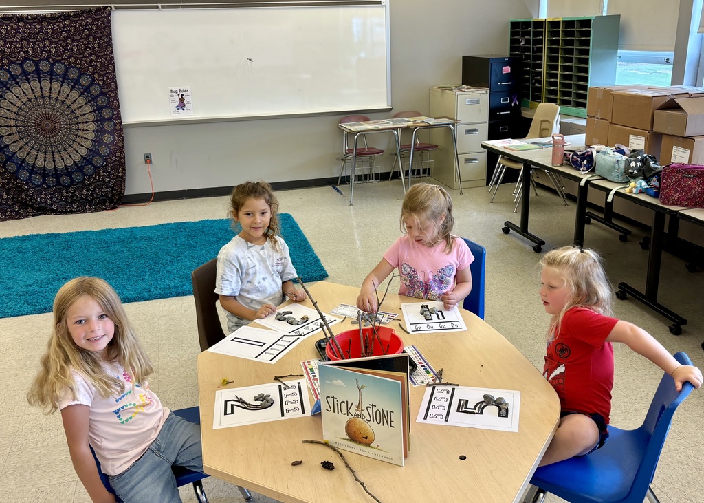 Reading time with sticks and stones