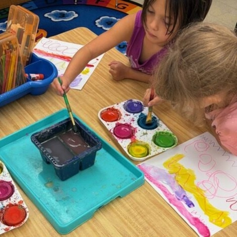 Kindergarten exploring lines