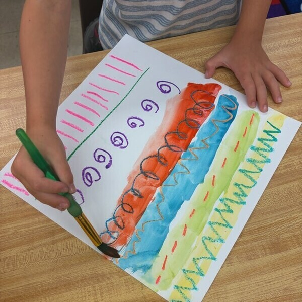Kindergarten exploring lines