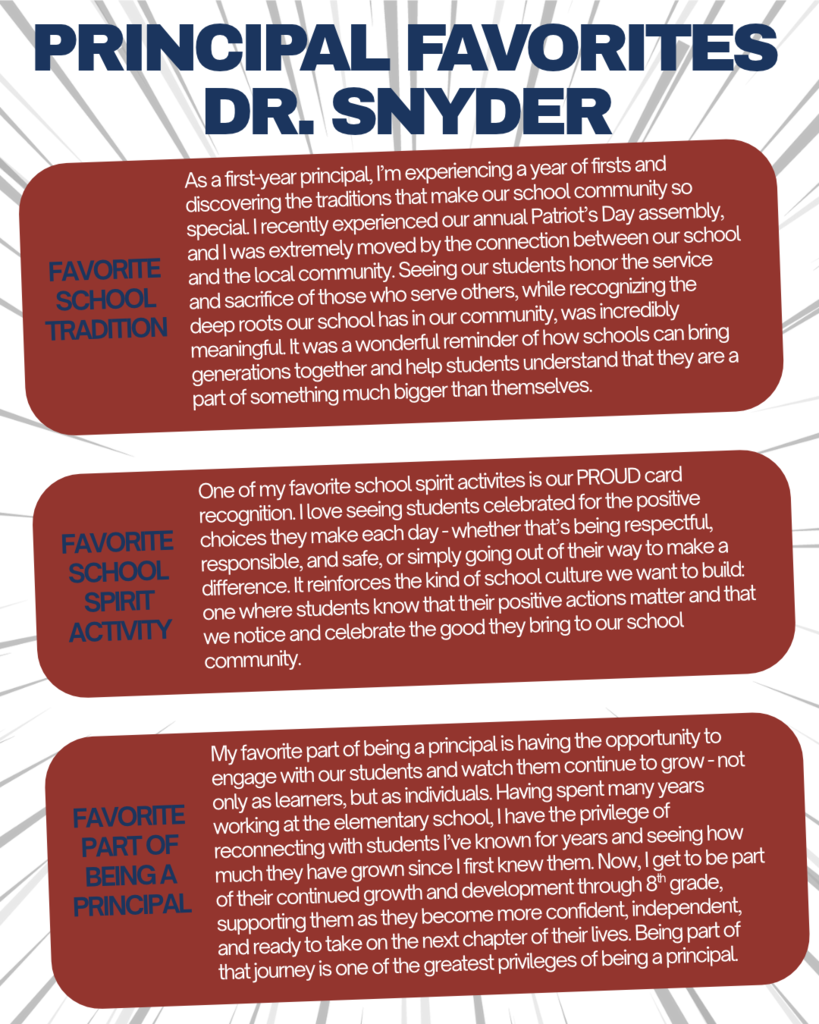 Principal Favorites - Dr. Snyder
