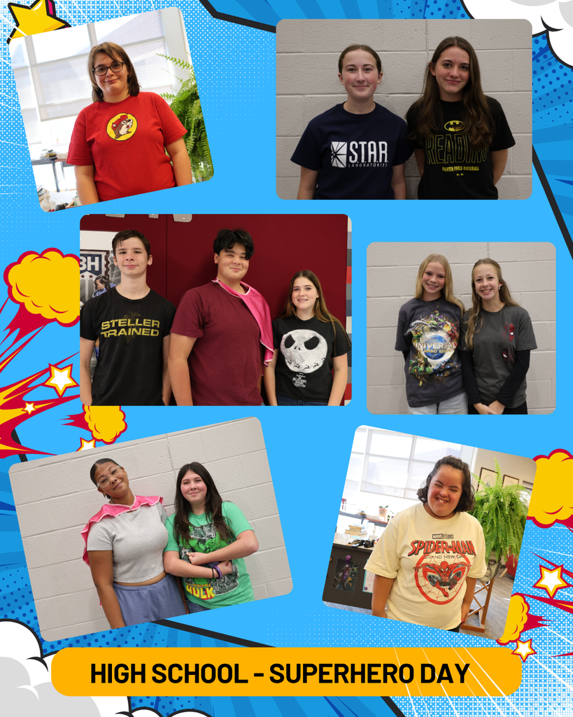 High School Students dressed as superheros