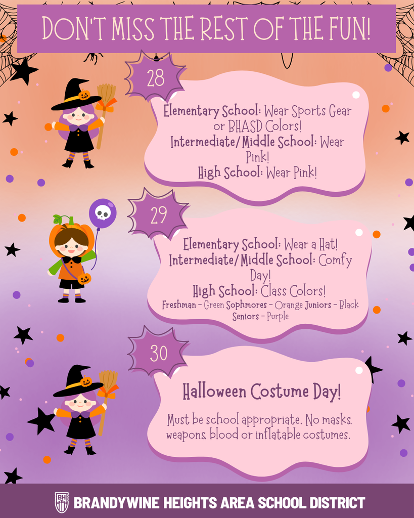 October Spirit Week details