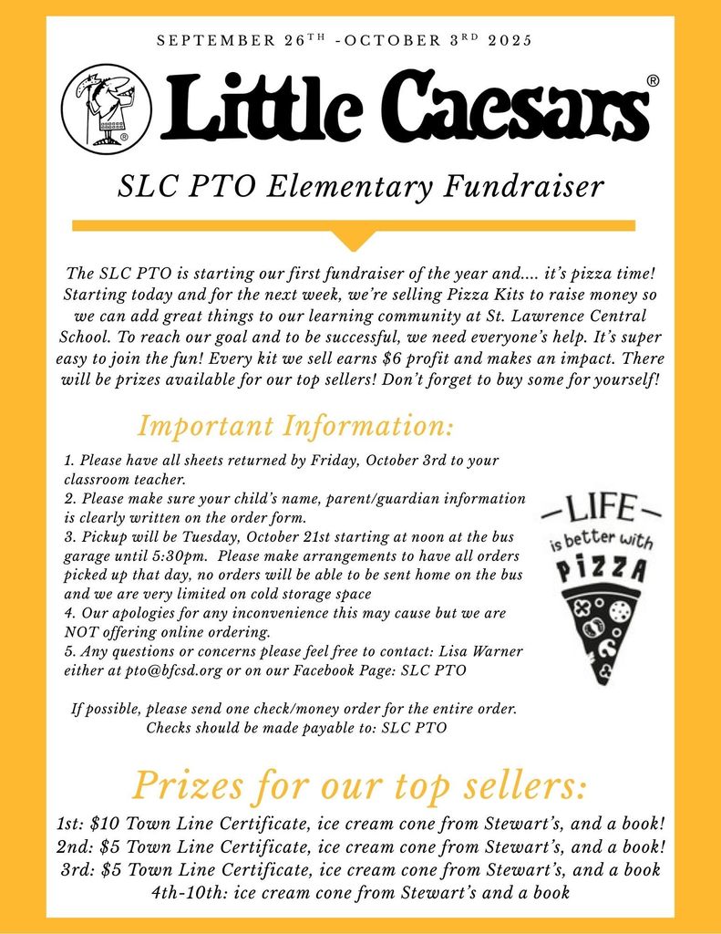 PTO Little Caesars Elementary Fundraiser
