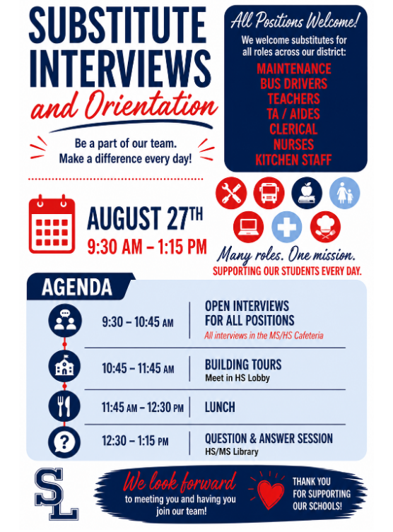Substitute Interviews and Orientation