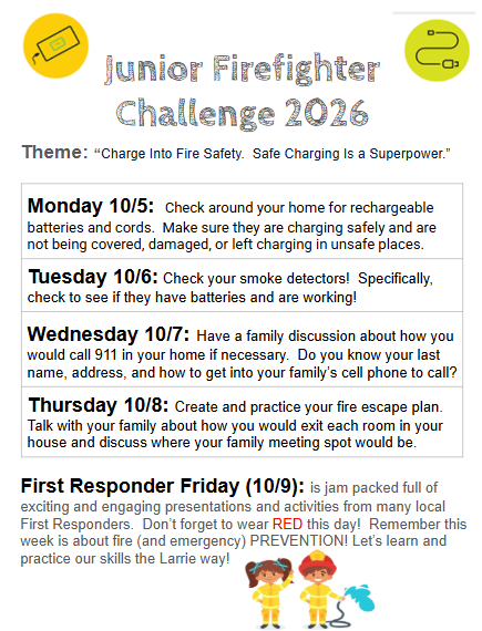 Junior Firefighter Challenge 2026- activities