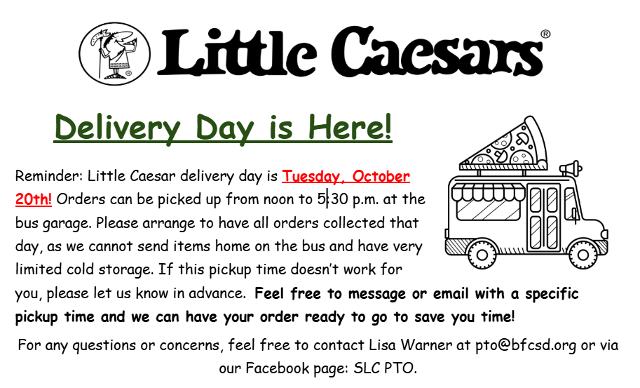 Little Caesars delivery October 20th