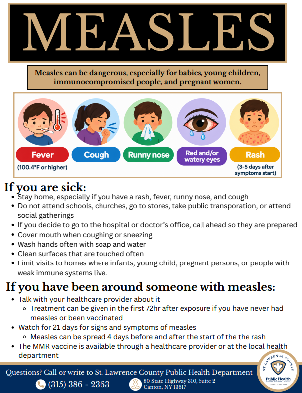 Public Health Flyer on the Measles