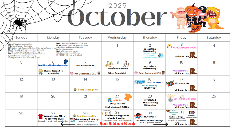 Witter Oct Calendar