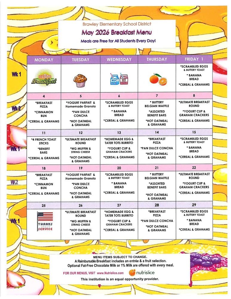 May Menus