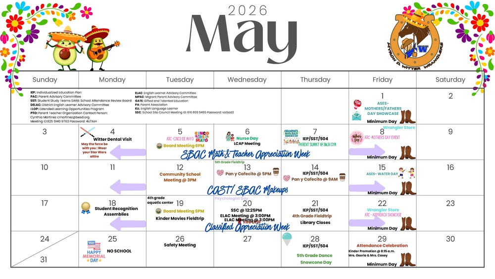 May Calendar