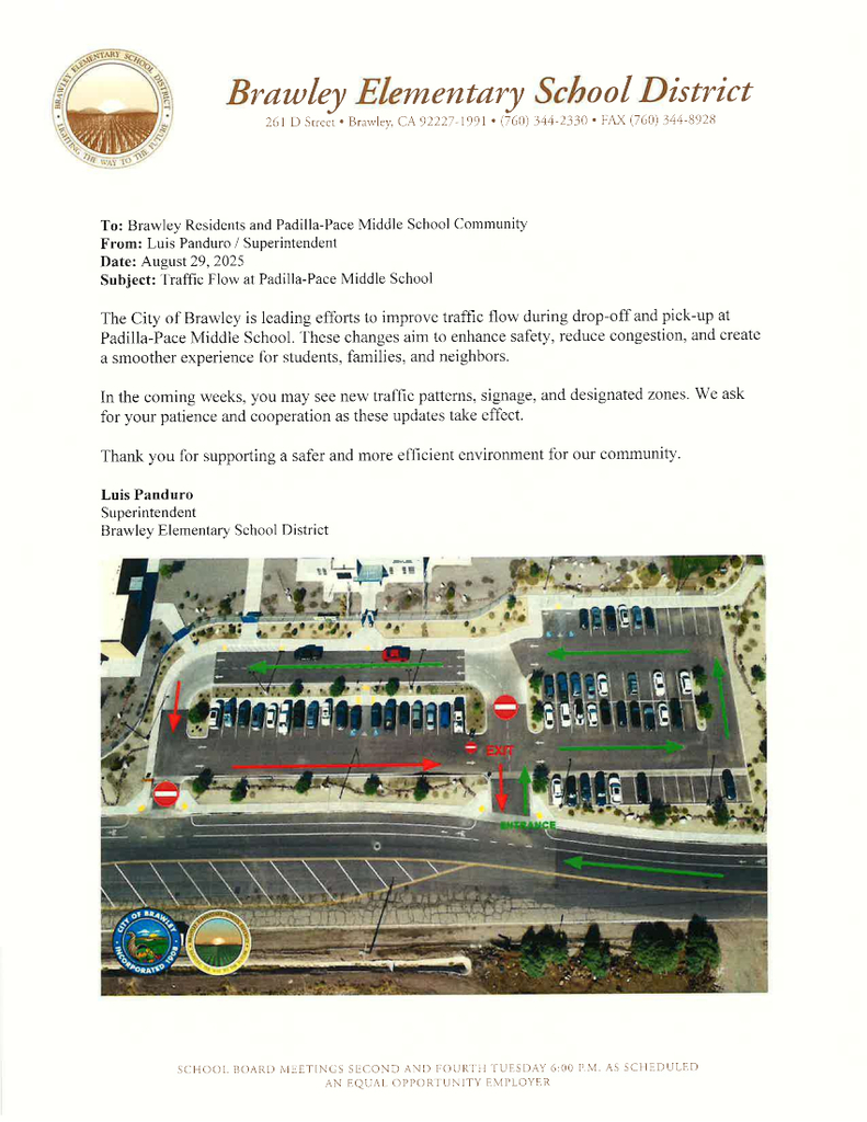 Traffic Flow at Padilla-Pace Middle School