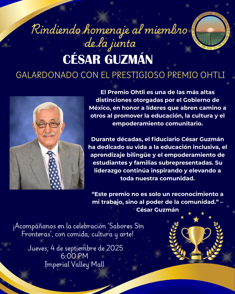 Celebrando al Fiduciario César Guzmán - Recipiente del Prestigioso Premio Ohtli