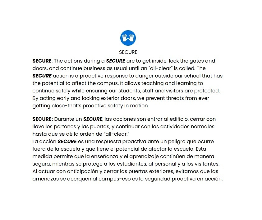 SAFETY PROTOCOLS Secure