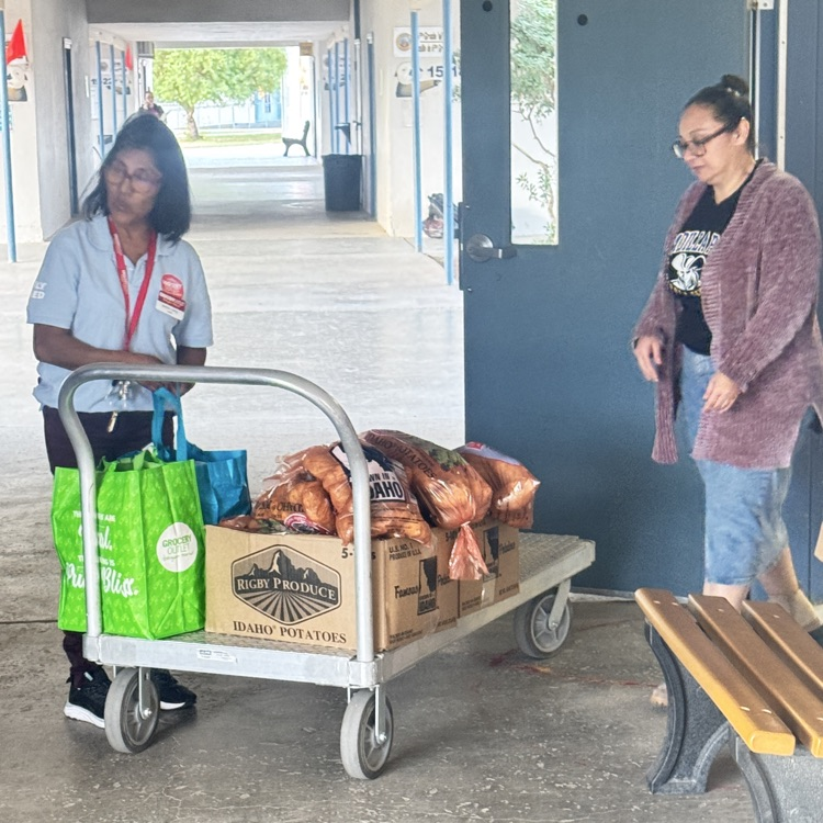 Maria from Grocery Outlet delivering food!