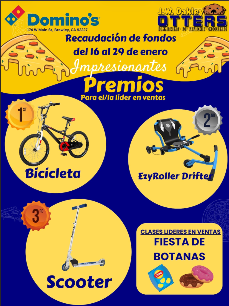 Dominos Fundraiser Prizes Spanish