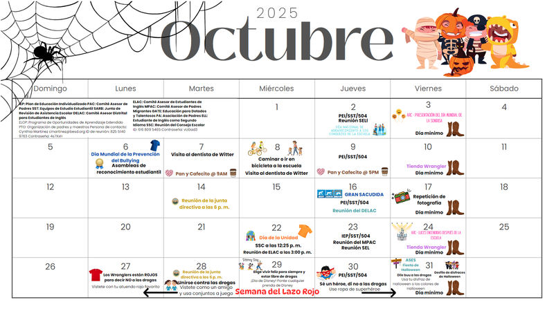 Witter Oct Calendar ES