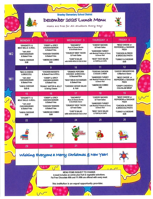 December Menus  2