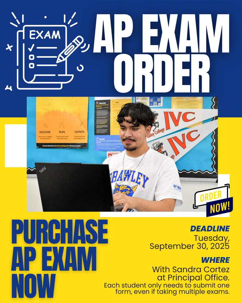 AP Parent Meeting is this wednesday september 17th at 6pm at the Brawley Union High School  Library