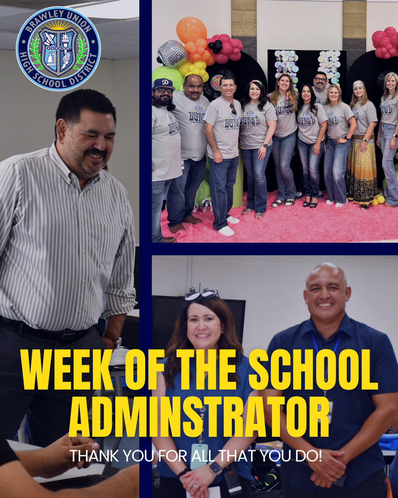 Week of the School Adminstrator. Thank you for all that you do!