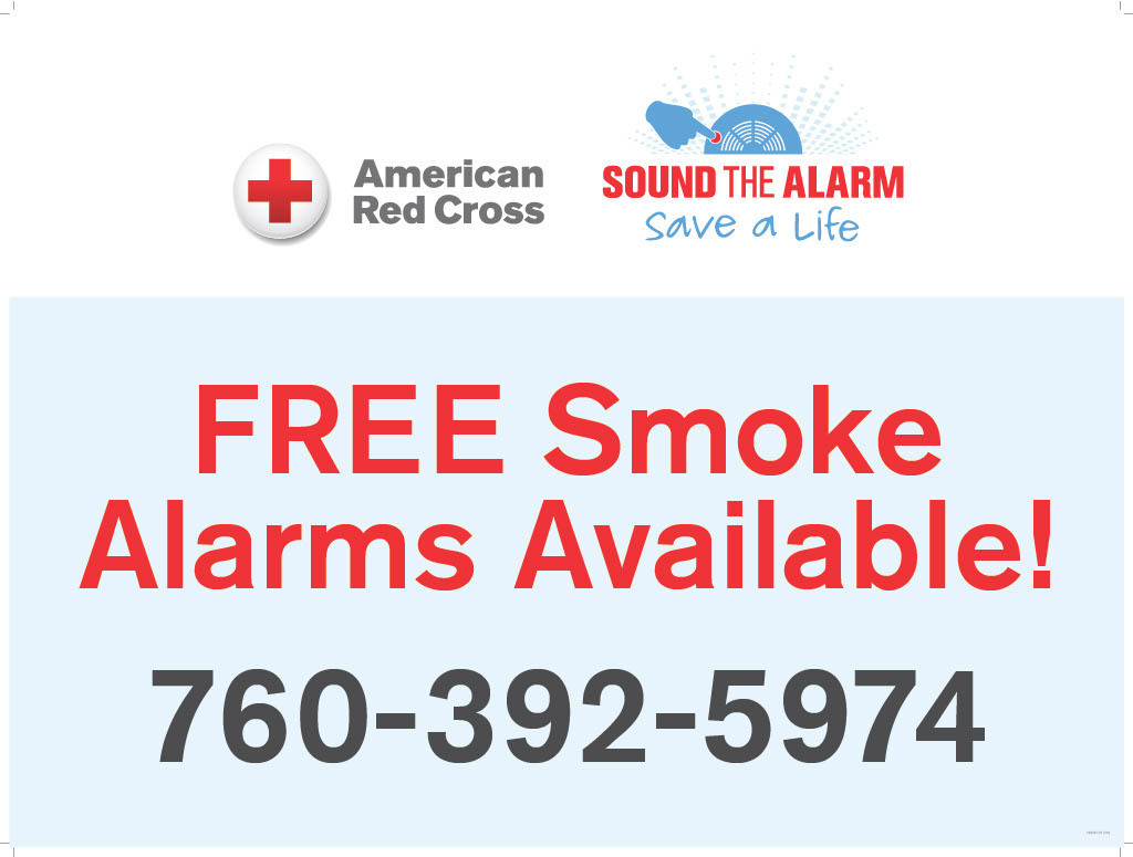 Free Smoke Alarms Available. Call 760-392-5974 to receive yours