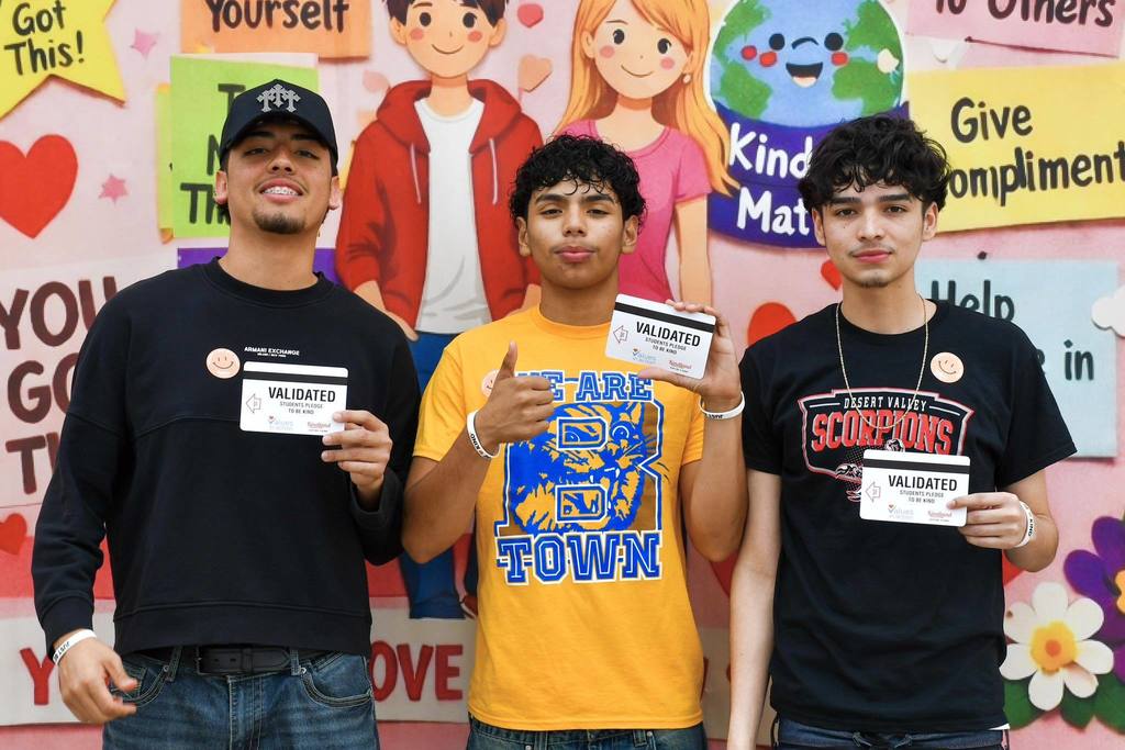 Brawley students pose together for photo