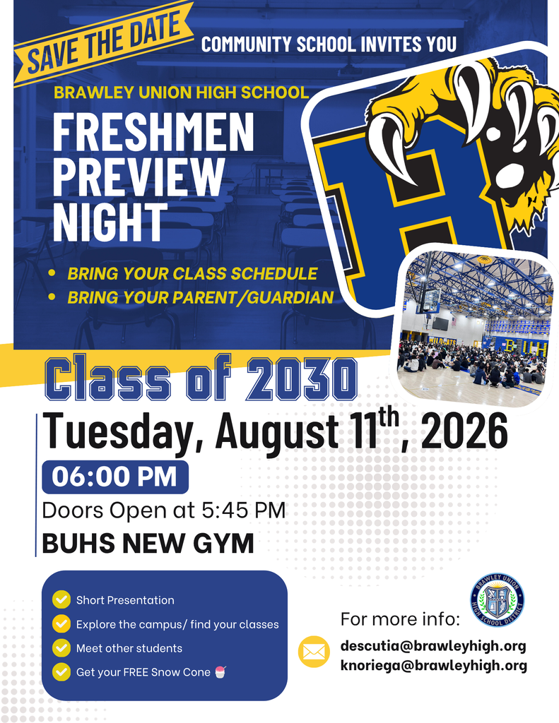 Freshmen Preview Night - Tuesday, August 11th @ 6pm in the BUHS New Gym 