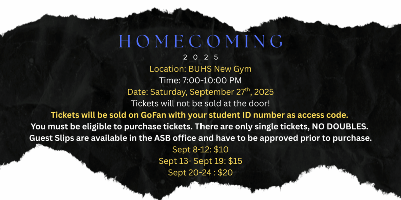 Homecoming Ticket Information
