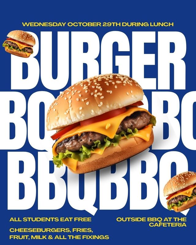 BBQ During lunch on october 29th at buhs cafeteria