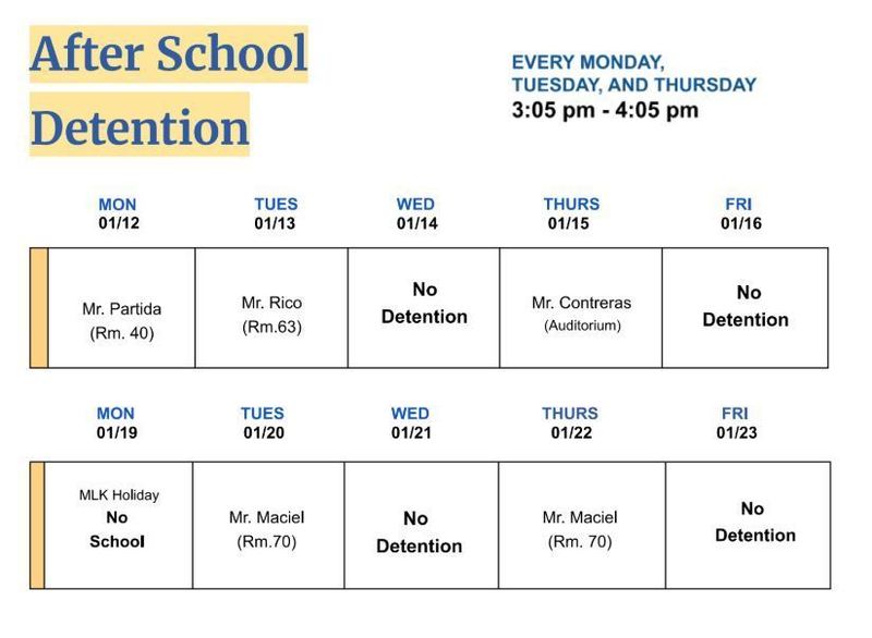 After school detention